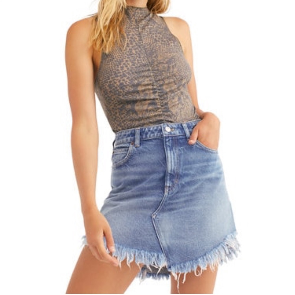 🕊Free People Bailey Denim Skirt